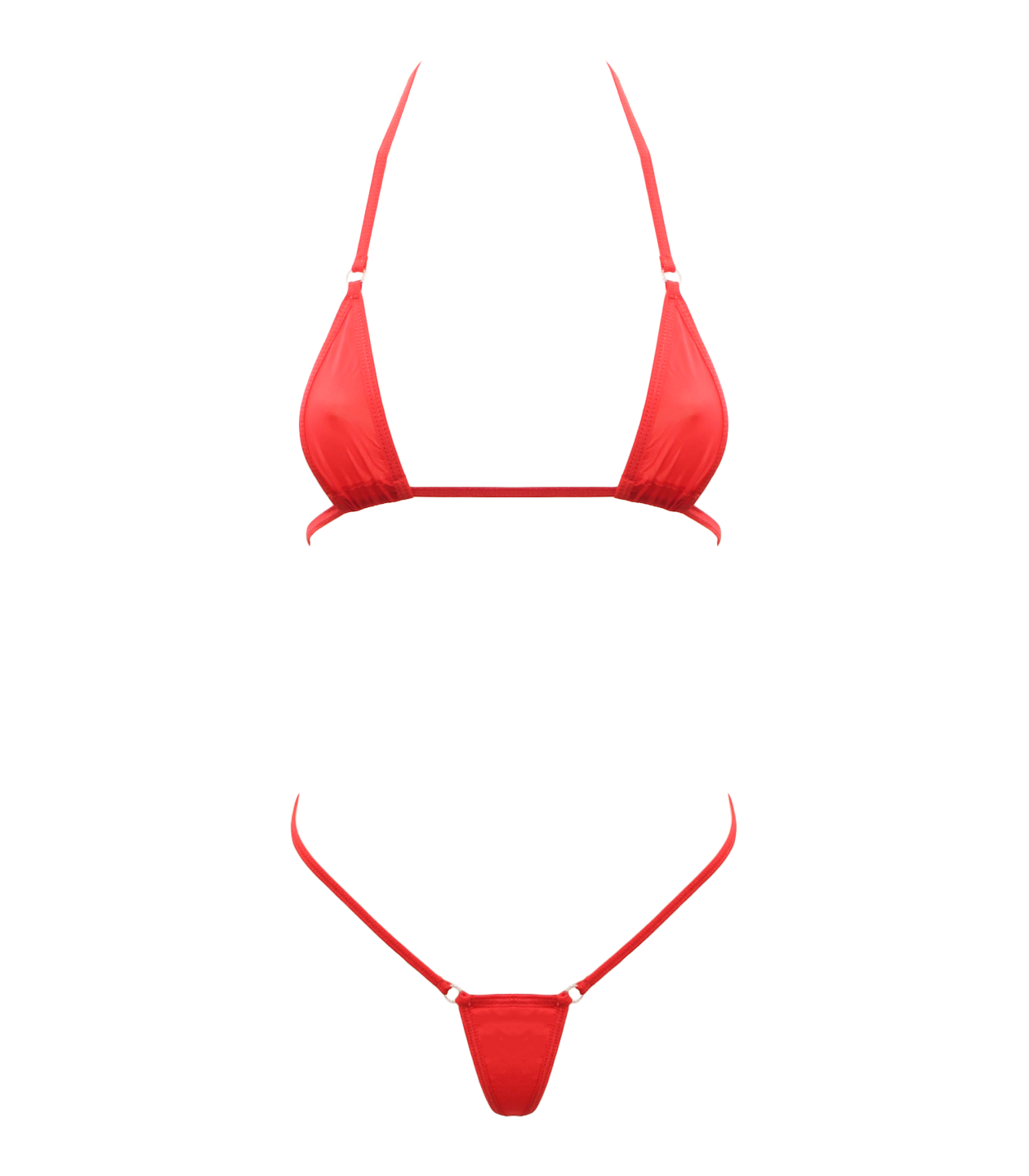 BIK002 Spandex Fabric Micro Bikini - Red - Club X